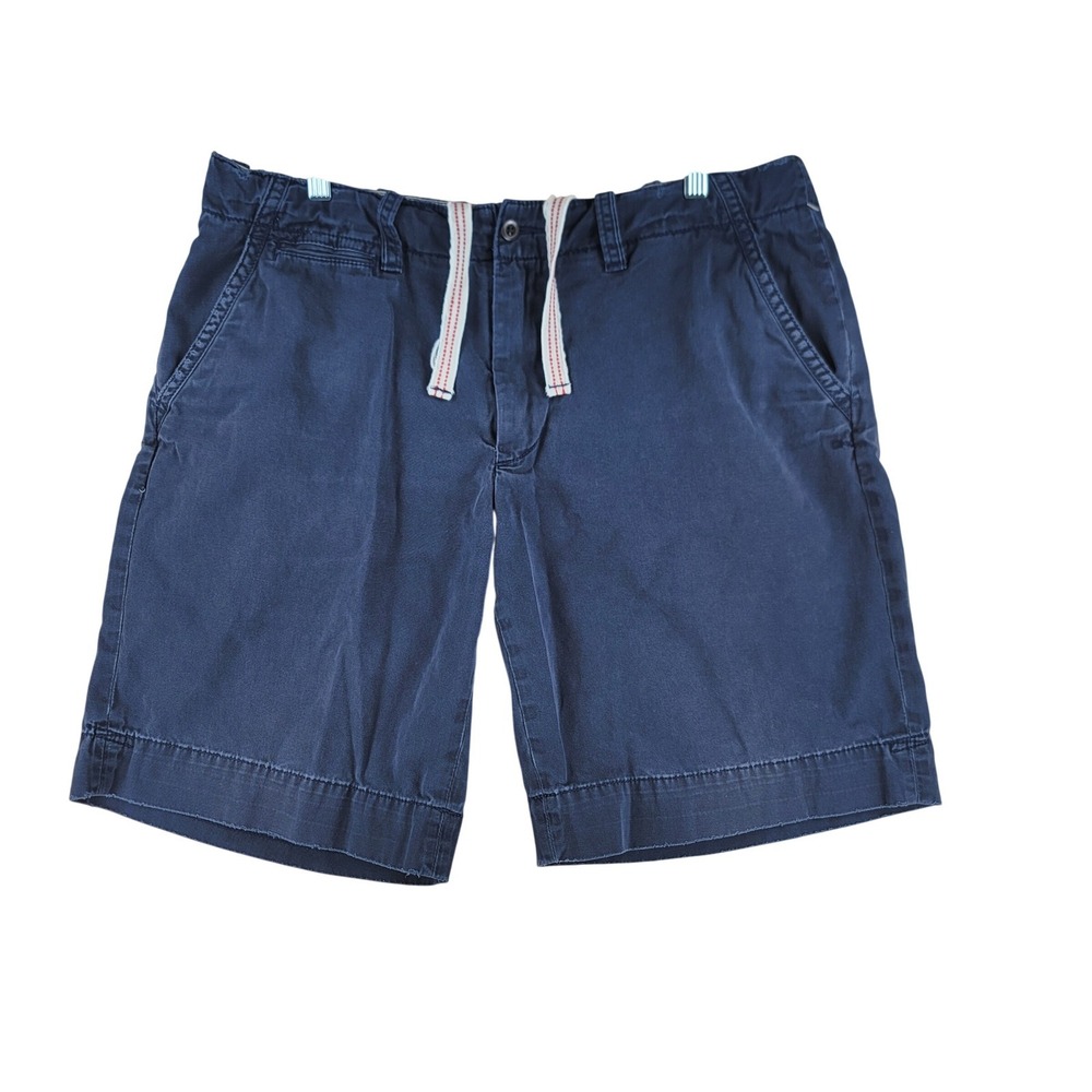 Polo Ralph Lauren Chino Shorts Mens 36 Blue Drawstring Cotton Flat Front